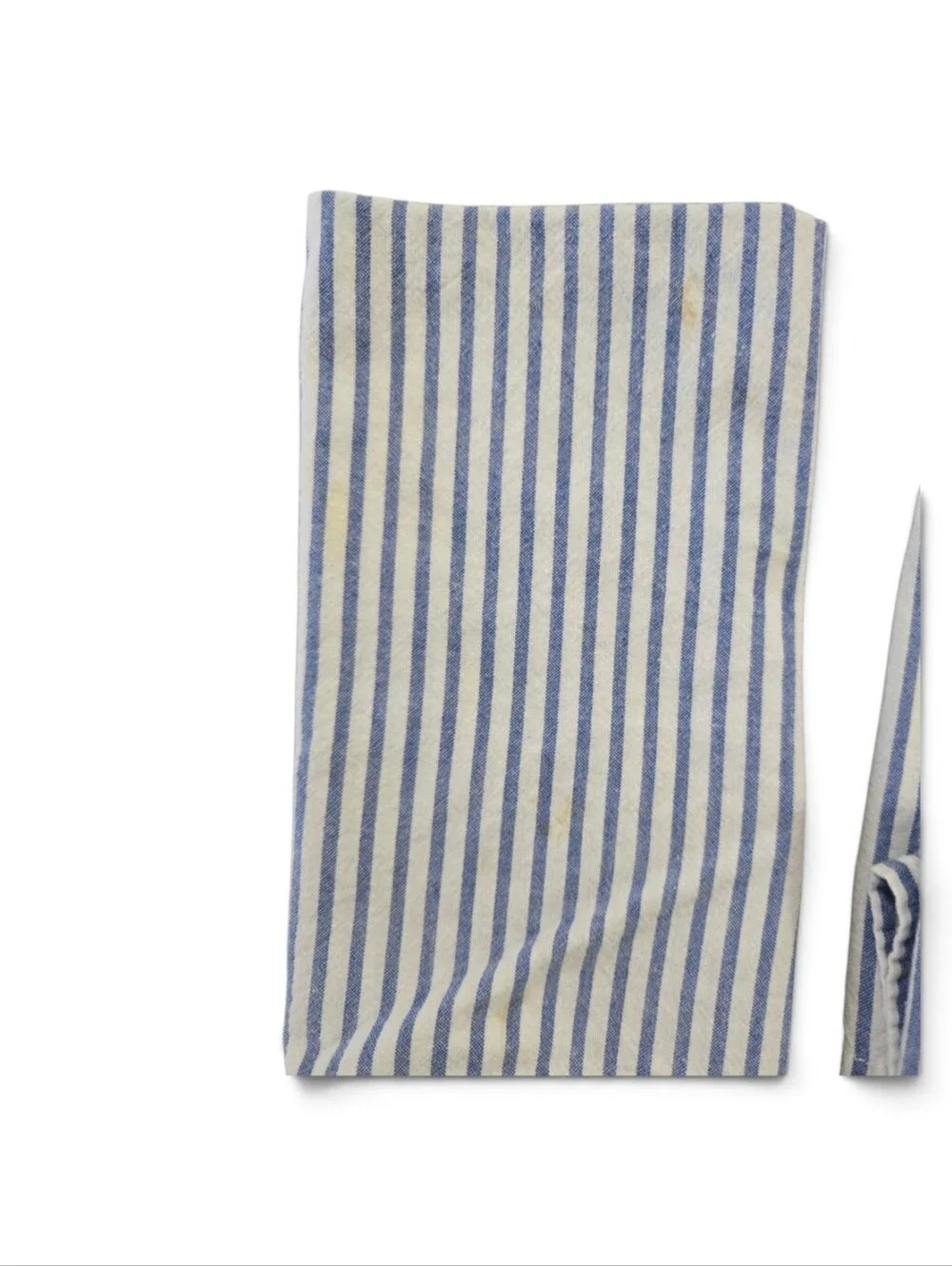 Blue Plested Placemat and Striped Napkin Set Of 4